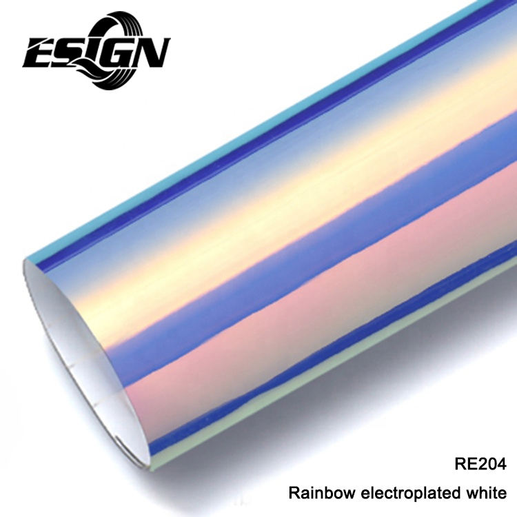 กระจกโครเมี่ยมสีรุ้งสีขาว