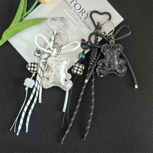 Nouveau Porte-clés en Cuir Figurine de Chien de Dessin Animé avec Perles pour Téléphone Portable et Sac, Collection 2026 Coolter, Idéal pour le Nouvel An - Product Image 3