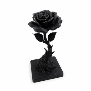 Nouvel Arrivage Transfrontalier : Ornement Rose Noire en Forme d'Arbre Éternel de Style Gothique, Imprimé en 3D PLA, Décoration de Bureau Chinoise - Product Image 3
