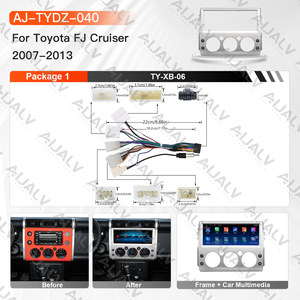 Cadre d'installation pour autoradio <span class=keywords><strong>DVD</strong></span> de 12,3 pouces |   Panneau multimédia GPS Carplay avec DSP Mirror Link pour TOYOTA Land Cruiser 2007-2013 - Product Image 2