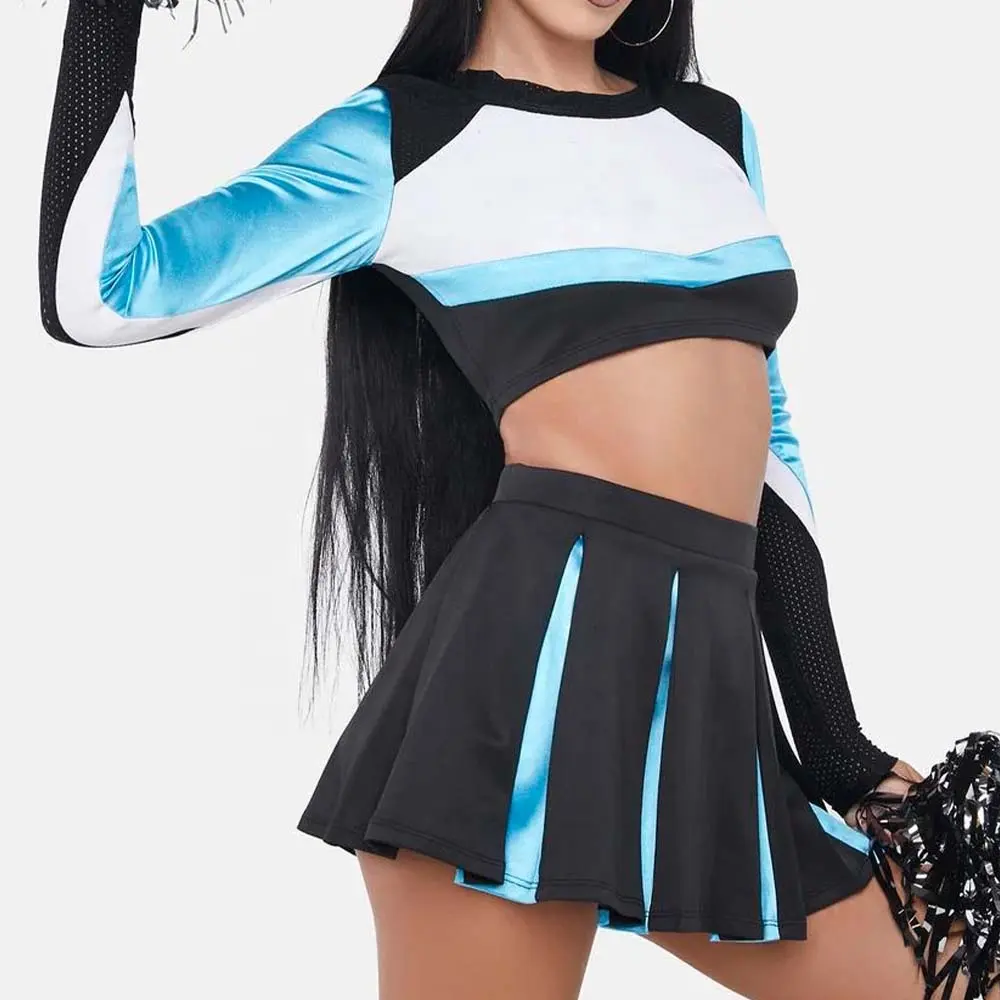 HOSTARON – Costumes de pom-pom girl à col rond et manches longues pour femmes, 100% Polyester, vente en gros