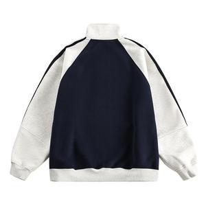 เสื้อแจ็คเก็ตสเวตเชิ้ตสไตล์เรโทรสำหรับผู้ชายและผู้หญิง ดีไซน์ทันสมัย เหมาะสำหรับฤดูใบไม้ผลิและฤดูใบไม้ร่วง แจ็คเก็ตสปอร์ตแบบลำลอง ตกแต่งด้วยการเย็บสีตัดกัน ซิปยาว ผ้าฟลีซ - Product Image 4