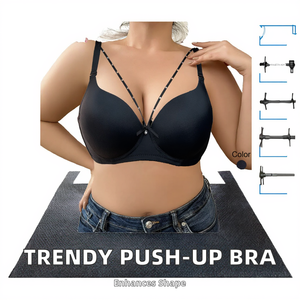 8751 #   Sujetador Push-Up Sexy de Verano para Mujer, de una Pieza, Brillante, con Tirantes Cruzados Ajustables, para Uso Diario, con Recogedor de Busto, Copa 3/4 - Product Image 2