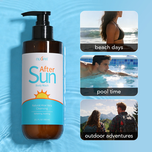 Gel <span class=keywords><strong>Douche</strong></span> Rafraîchissant Après-Soleil à l'Aloe Vera Naturel, Nettoyage Doux, Apaise les Coups <span class=keywords><strong>de</strong></span> Soleil, Gel <span class=keywords><strong>de</strong></span> Bain, Échantillon Gratuit en Gros - Product Image 4