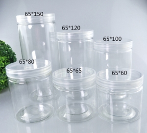 Transparent 65mm PET <strong>Plastic</strong> 350ml <strong>Jar</strong> for Food for <strong>Sweet</strong> Fruit Flavor Snacks Vitamin Candy Cookie &amp; Lotion Packaging - Product Image 1