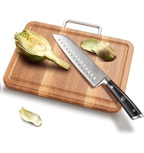 Planche à découper multifonctionnelle en bois d'acacia épais avec poignée, planche à découper - Product Image 3