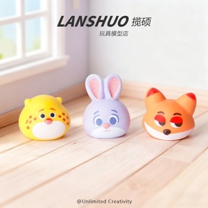Llavero Colgante de Resina de Dibujos Animados Zootopia con Cabeza Grande, Estilo Caramelo Arcoíris, para Estudio Creativo DIY, Decoración del Hogar y Manualidades Artísticas - Product Image 3