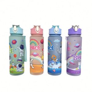 800ml Creative Pattern Space <b>Cup</b> Cartoon PC <b>Plastic</b> for Water Bottle Children's Outdoor Dishwasher Safe Hand Wash Only - Product Image 2