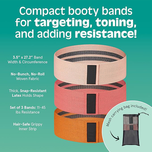 Banda de Resistencia Elástica Ajustable con Logotipo Personalizado, Antideslizante, Lavable, Duradera, de Tela Ecológica, para Ejercicios de Glúteos, Marca Ugasport - Product Image 2