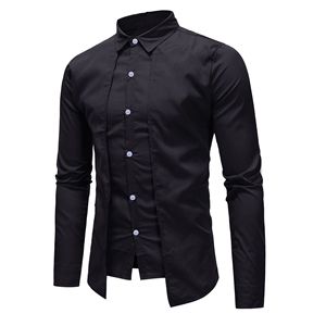 Camisas de Moda Minthson para Hombre, Manga Larga, <span class=keywords><strong>Cuello</strong></span> Camisero, Camisas Hombre Blancas Formales, Ropa Negra de Negocios - Product Image 4