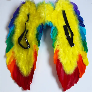 Alas de Ángel con Plumas de Arcoíris para Decoración del Día del Orgullo Gay - Product Image 2