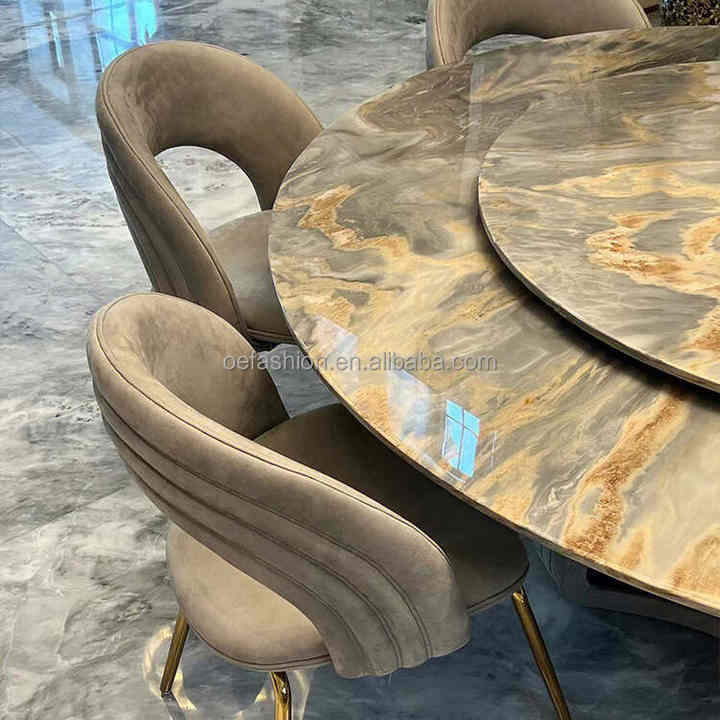 OE-FASHION Unique Dining Experience Natural Blue Gold Sand Luxury Stone ...