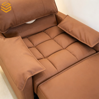 Ensemble de canapé de pédicure électrique moderne de luxe avec bain de pieds, fauteuil de massage en cuir PU pour salon de manucure et hôtel