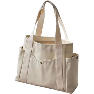 Sac pour ordinateur portable en toile multi-usages avec fermeture à glissière, fabriqué sur mesure pour la vente au détail et l'usage professionnel - Product Image 5