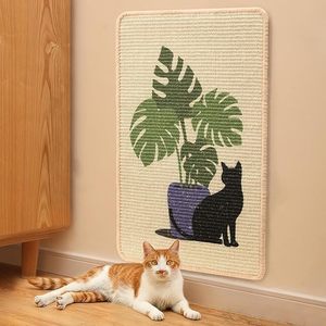 Rascador <span class=keywords><strong>para</strong></span> <span class=keywords><strong>Gatos</strong></span> de Sisal FUKUMARU, 23.6*15.7 Pulgadas, Almohadilla Rascadora de Sisal Natural <span class=keywords><strong>para</strong></span> <span class=keywords><strong>Gatos</strong></span> de Interior, Uso en Piso y Pared con Cinta Adhesiva - Product Image 1