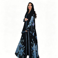 Nouvelle Collection 2026 : Ensemble Abaya et Hijab Élégance Botanique – Imprimé Floral Tendance pour la Mode Pudique (Collection Boutique FK113)