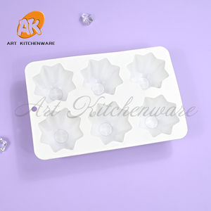AK 6 Cavitives Octogonale Étoile Silicone <span class=keywords><strong>Mousse</strong></span> Moule 3D Mousseline De Soie <span class=keywords><strong>Brownie</strong></span> Moule DIY Pudding Chocolat Moule De Noël Gâteau Outil - Product Image 6