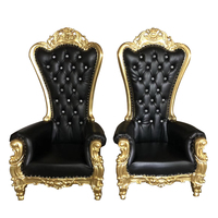 Chaises Trônes à Dossier Haut en Bois Massif King & Queen - Design Moderne Garantie 5 Ans pour Mariages, Dîners et Utilisation Extérieure en Hôtellerie