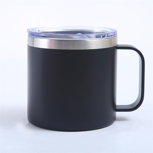 Tasses à <span class=keywords><strong>café</strong></span> en acier inoxydable avec couvercle, verres à <span class=keywords><strong>café</strong></span> en acier à Double paroi de 14 <span class=keywords><strong>oz</strong></span> avec couvercle et poignée <span class=keywords><strong>café</strong></span> à emporter, voyage, extérieur - Product Image 1