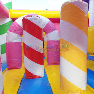 Castillo inflable infantil para exteriores, Candyland, con tobogán, brincolín comercial para fiestas. - Product Image 6