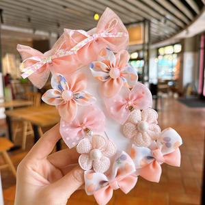 ファッション布甘いヘアアクセサリー10ピース/セットヘアクリップ子供用メッシュ花かわいい赤ちゃん弓ヘアアクセサリー装飾 - Product Image 4