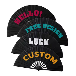 Abanico de Mano Grande de Bambú con Sonido Fuerte, Abanico Plegable Personalizado con Impresión por Sublimación para Festivales, Actuaciones, Fiestas y Decoración - Product Image 4