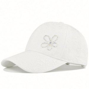 Nouveautés : Casquettes de sport tendance pour femmes, casquette de baseball personnalisée, casquette de baseball en maille avec dentelle florale et strass - Product Image 4