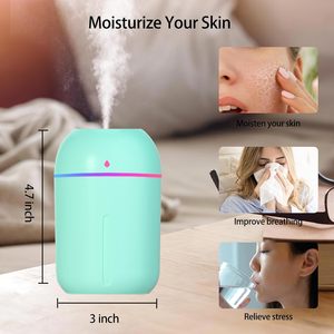 Remote Control 7 Color 500ml USB Air Humidifier <b>Diffuser</b> Colorful <b>LED</b> 1 Year Warranty Household Plastic Mini Car Use Low Noise - Product Image 3
