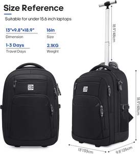 Mochila de Viaje Resistente al Agua con Ruedas, Diseño Nuevo, Personalizada, para Negocios, para Portátil, para Hombre - Product Image 1