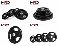 Discos de Pesas Personalizables de 3 Orificios para Uso en Casa y Gimnasio (compatibles con Mancuernas y Barras)