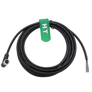 สายเคเบิลข้อมูลและไฟฟ้า HangTon M8 3 ขา แบบตัวเมีย มุมฉาก สำหรับเซ็นเซอร์ แอคชูเอเตอร์ ระบบควบคุมอัตโนมัติ I/O - Product Image 6