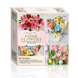 Custom Kids DIY <strong>Paper</strong> Flower <strong>Making</strong> <strong>Kit</strong> Make Your Own <strong>Paper</strong> Flower Toys Set Creative Children Arts and Crafts - Product Image 6