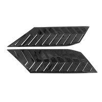 Pare-soleil pour fenêtre arrière Haosheng, en plastique noir brillant, pour Toyota Fortuner 2016 2017 2018 2019