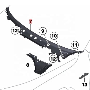 Auto New Arrival Car front bumper 5 Gran Turismo F07 kính chắn gió <span class=keywords><strong>cowl</strong></span> TRIM LHD 51717199752 kính chắn gió Bảng điều chỉnh <span class=keywords><strong>cowl</strong></span> cho BMW F07 - Product Image 5