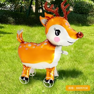 Venta al Por Mayor de Globos Metalizados 4D de Gran Tamaño con Ruedas, Nuevos Diseños de Animales, Dinosaurios, Autos y Dibujos Animados, Globos de Animales Caminantes - Product Image 2