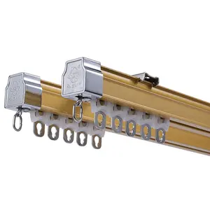 heavy duty stage gold ceiling mount double aluminium curtain track Malaysia