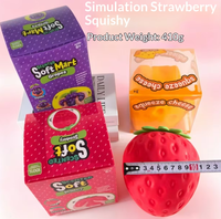 Jouet créatif en TPR souple en forme de fruits et légumes simulés, grand raisin à rebond rapide, ultra-doux, durable, anti-stress pour jeunes