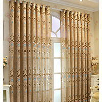 Rideaux Européens Modernes en Voile à Motifs Floraux avec Passe-Tringle pour Chambre, Salon, Balcon – Panneaux Semi-Transparents en Fil Creux Écologiques