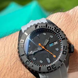 ساعة رجالية ميكانيكية أوتوماتيكية عالية الجودة مع زجاج ياقوتي وسوار مطاطي وتقويم وإضاءة ليلية - Product Image 4