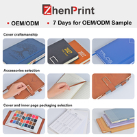 Carnet d'affaires créatif personnalisé OEM, pages vierges imperméables, couleurs personnalisées de l'identité visuelle de l'entreprise, promotion de la marque