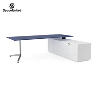 Escritorio Ejecutivo Ergonómico de Madera Sólida de Alta Gama Moderno SpaceUnited