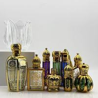 Flacon cosmétique 12 ml, style arabe, gravure UV, flacons en verre, flacons d'huile essentielle avec bâtonnet en verre pour l'emballage de parfum