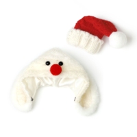Vêtements de poupée pour poupée de 15 cm et 17 cm Joyeux Noël Bonnet moelleux en fourrure neigeuse Mochi
