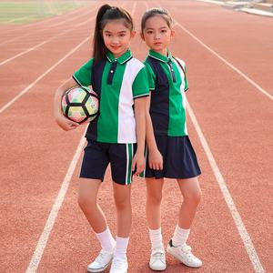 Schulmädchen Poloshirt-Rock-Set Schul-Sportbekleidung Uniform für Kindergarten und Grundschule Mädchen Fußball-Schuluniformen - Product Image 2