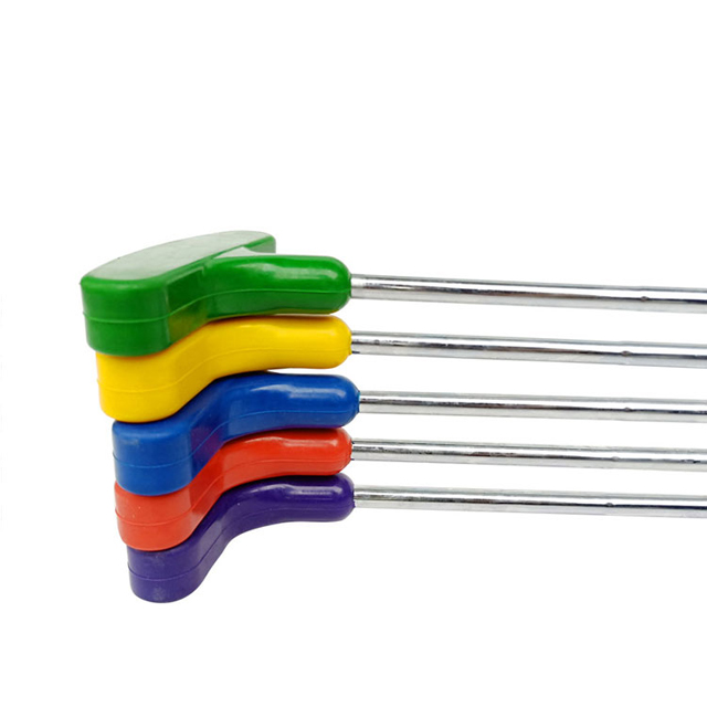 Стальной стержень для клюшки для гольфа, подходит для упражнений для мини-гольфа с 18 отверстиями, двухсторонний красочный клюшка для детей