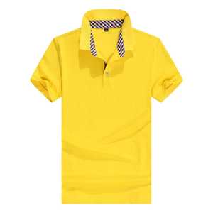 เสื้อโปโลผู้ชายผ้าฝ้ายแขนสั้นระบายอากาศได้ดีสำหรับฤดูร้อน ผ้าถักน้ำหนัก 220 กรัม พร้อมป้าย - Product Image 2