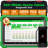 LAUNCH X431 PRO3S+ EV V2 Scanner Diagnostik Kendaraan Energi Baru dengan Tablet Android 10.0 SmartLink VCI Terbaru