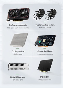 Carte graphique <span class=keywords><strong>AMD</strong></span> <span class=keywords><strong>Radeon</strong></span> <span class=keywords><strong>RX</strong></span> <span class=keywords><strong>550</strong></span> 4 Go GDDR5 GPU RX550 128 bits PCI Express 3.0 double ventilateur pour le jeu - Product Image 3