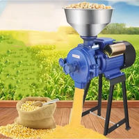 Moulin à farine électrique commercial, broyeur de céréales automatique pour maïs et blé, machine à moudre portable