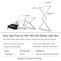 Boîte à lumière LED pliable double face personnalisée, étanche, durable, en aluminium, pour affichage publicitaire intérieur/extérieur